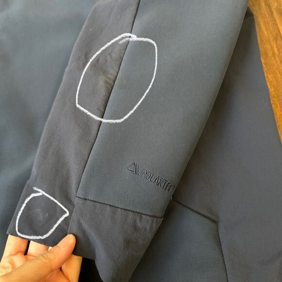 PATAGONIA Adze Hybrid Jacket Navy Blue Polartec Full Zip Stretch Outdoor - Picture 7 of 14